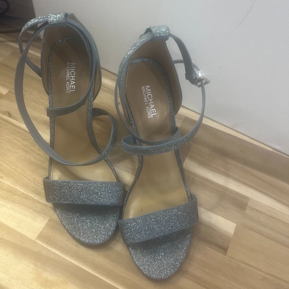 MICHAEL MICHAEL KORS‎ Women's Astrid Stiletto Dress Sandals Size 7 Blue